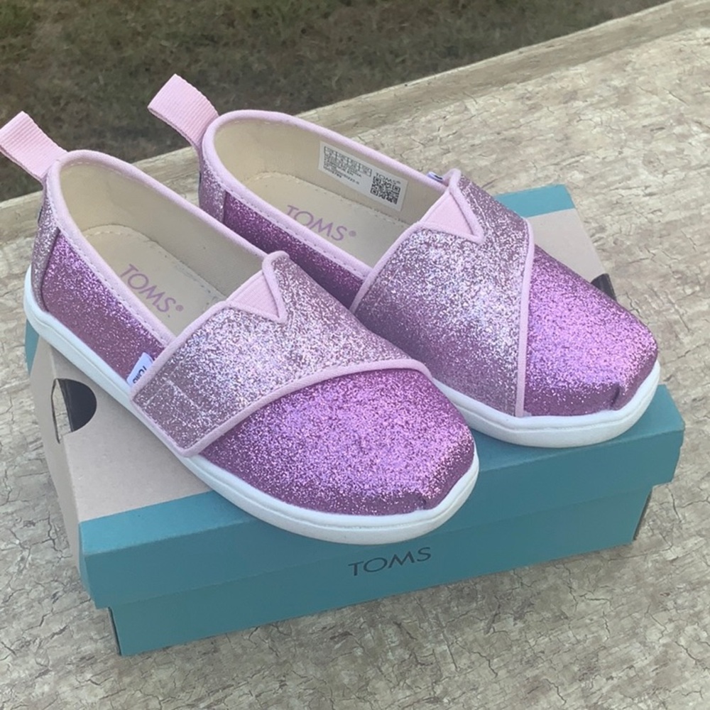 Toms glitter kids shoe